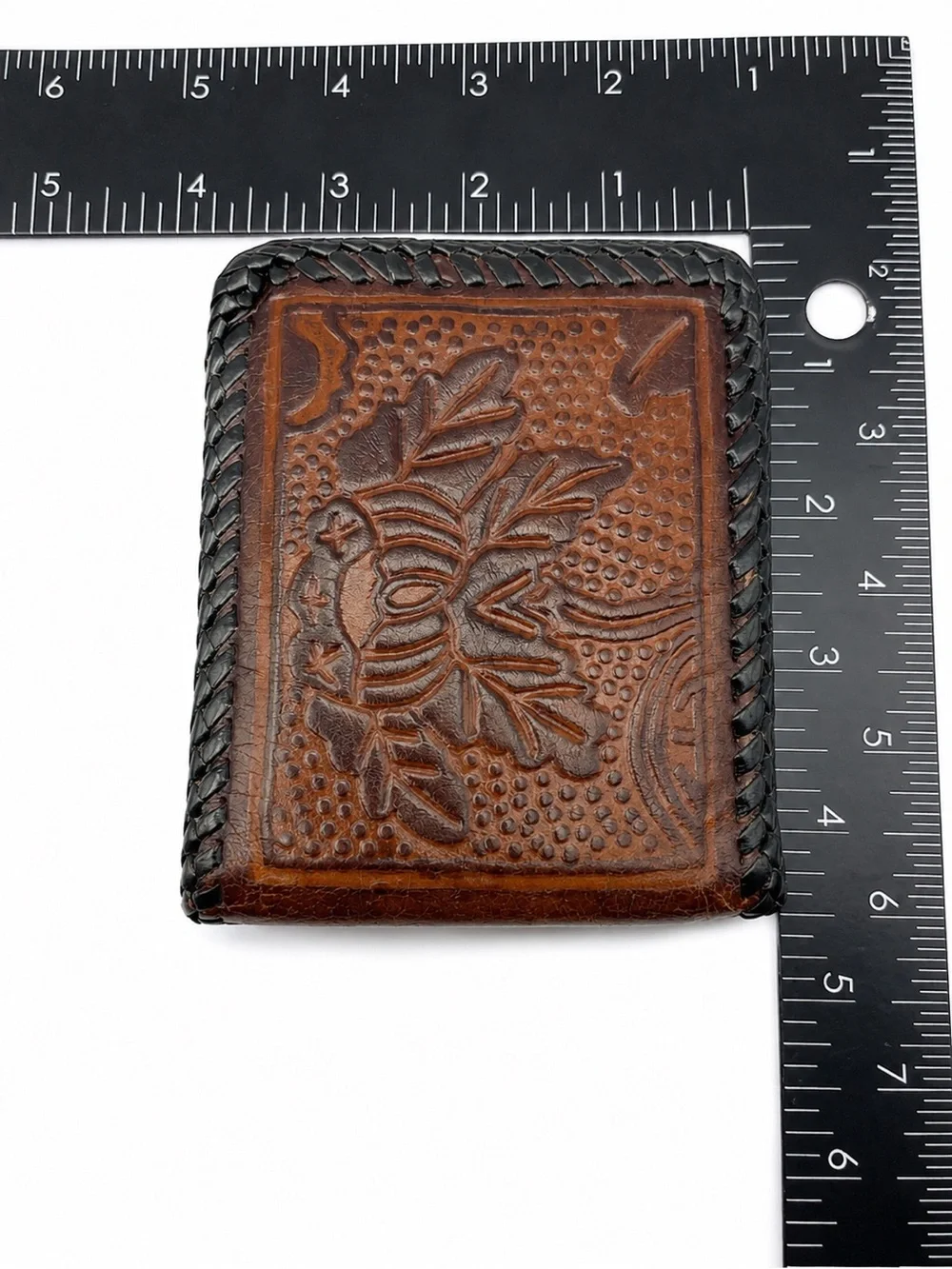 Vintage Tooled Leather Western Style Wallet | Rodeocore